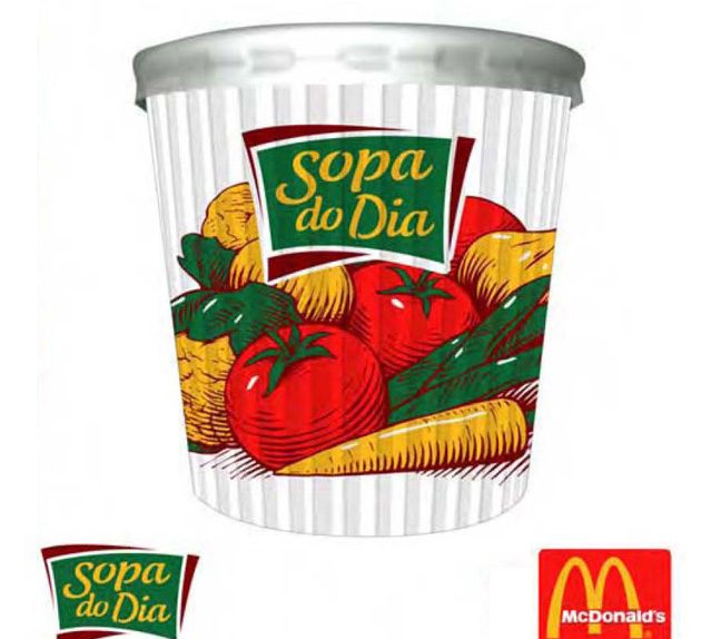 Sopa Mc-Donald´s banding embalagem
